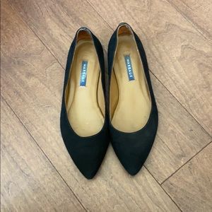 Margaux Sz 8 Black Suede Ballet Point Toe Flats